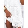 image:imageCHARTOU Women Cotton Sleeveless Eyelet Mini Dress Babydoll Lace Hollow Out Casual Summer Short Dress Flowy SundressWhite