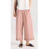 image:imageCHARTOU Women Stripe Wide Leg Pants Drawstring Elastic High Waisted Ruffle Hem Palazzo Pant with PocketsPink
