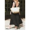 image:imageCHARTOU Women Summer Cotton Linen Dress Tie Shoulder Tiered Ruffle Long Beach Vacation DressBlack
