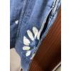 image:imageCHARTOU Women Summer Denim Mini Dress Floral Sleeveless Causal Summer Tank Dress with PocketsDark Blue