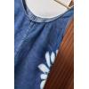 image:imageCHARTOU Women Summer Denim Mini Dress Floral Sleeveless Causal Summer Tank Dress with PocketsDark Blue