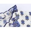 image:imageCHARTOU Women Summer Floral Tie Front Short Dress Lantern 34 Sleeve Frill Boho Flowy Vacation DressBlue