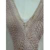 image:imageCHARTOU Women Summer Flowy Linen Dress Half Sleeve V Neck Lace Crochet Long Dress with PocketsApricot