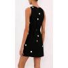image:imageCHARTOU Women Summer Sleeveless Mini Dress Back Tie Polka Dot Dress Beach Travel Vacation OutfitBlack
