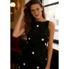 image:imageCHARTOU Women Summer Sleeveless Mini Dress Back Tie Polka Dot Dress Beach Travel Vacation OutfitBlack