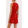 image:imageCHARTOU Women Summer Sleeveless Mini Dress Back Tie Polka Dot Dress Beach Travel Vacation OutfitRed