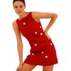 image:imageCHARTOU Women Summer Sleeveless Mini Dress Back Tie Polka Dot Dress Beach Travel Vacation OutfitRed