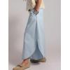 image:imageCHARTOU Women Summer Y2k Tulip Wide Leg Jeans Baggy Cropped Lightweight Denim Palazzo Pants with PocketsLight Blue