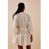 image:imageCHARTOU Womens Sexy V Neck Long Sleeve Mini Dress Tunic Babydoll Loose Flowy Swing Shift DressesApricot