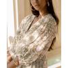 image:imageCHARTOU Womens Vintage Floral 34 Sleeve Ruffle Midi Long Dress V Neck Tie Knot Beach Flowy Swing SundressGray