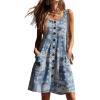 image:imageCHARTOU Women Button Front Overall Denim Dress Summer Sleeveless Y2k Jean Romper Dress with PocketsBlue Paisley