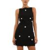 image:imageCHARTOU Women Summer Sleeveless Mini Dress Back Tie Polka Dot Dress Beach Travel Vacation OutfitBlack