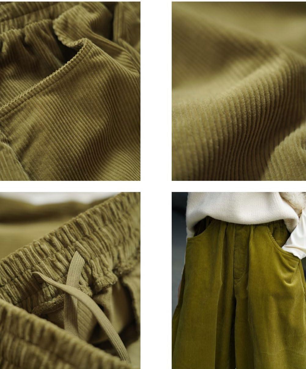 image:imageCHARTOU Women Corduroy Barrel Pants Wide Leg Vintage Mid Rise Y2k Baggy Boyfriend PantsPickle