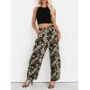 image:imageCHARTOU Camo Barrel Jeans Women Camouflage Wide Leg Denim Pants Floral Army Fatigue Trouser Cargo SweatpantsCamouflage