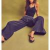 image:imageCHARTOU Women Baggy Denim Cargo Pants Jeans Y2k Wide Leg Pants Casual Oversized High Waisted Culottes with PocketsBlack