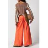 image:imageCHARTOU Women Baggy Denim Cargo Pants Jeans Y2k Wide Leg Pants Casual Oversized High Waisted Culottes with PocketsOrange