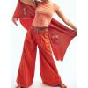 image:imageCHARTOU Women Baggy Denim Cargo Pants Jeans Y2k Wide Leg Pants Casual Oversized High Waisted Culottes with PocketsOrange