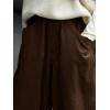 image:imageCHARTOU Women Corduroy Barrel Pants Wide Leg Vintage Mid Rise Y2k Baggy Boyfriend PantsBrown