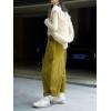 image:imageCHARTOU Women Corduroy Barrel Pants Wide Leg Vintage Mid Rise Y2k Baggy Boyfriend PantsPickle