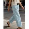 image:imageCHARTOU Women Polka Dot Barrel Jeans Baggy Y2k Denim Wide Leg Pants Boyfriend Mid Rise Ankle Jean SweatpantsBlue