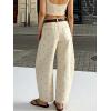 image:imageCHARTOU Women Polka Dot Barrel Jeans Baggy Y2k Denim Wide Leg Pants Boyfriend Mid Rise Ankle Jean SweatpantsPink