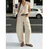 image:imageCHARTOU Women Polka Dot Barrel Jeans Baggy Y2k Denim Wide Leg Pants Boyfriend Mid Rise Ankle Jean SweatpantsPink