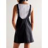 image:imageCHARTOU Women Sleeveless Denim Overall Dress Short Jean Jumper Summer Mini Dress Babydoll Pinafore Skirtall PocketBlack