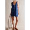 image:imageCHARTOU Women Sleeveless Denim Overall Dress Short Jean Jumper Summer Mini Dress Babydoll Pinafore Skirtall PocketDark Blue