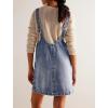 image:imageCHARTOU Women Sleeveless Denim Overall Dress Short Jean Jumper Summer Mini Dress Babydoll Pinafore Skirtall PocketLight Blue