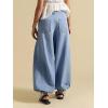 image:imageCHARTOU Women Y2k Lotus Jeans Tie Balloon Wide Leg Denim Pants Mid Waist Cargo Baggy Jeans SweatpantsBlue