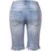 image:imageCHARTOU Womens Denim Bermuda Shorts Distressed Ripped Stretchy Jean Shorts with PocketsBuffalo1