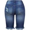 image:imageCHARTOU Womens Denim Bermuda Shorts Distressed Ripped Stretchy Jean Shorts with PocketsLeopard01