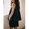 image:imageCHARTOU Womens Summer Jean Denim Shorts Sets 2 Piece Outfits Loose Sleeveless Vest Matching SetsBlack
