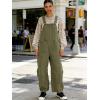 image:imageCHARTOU Y2k Barrel Jeans Overalls Womens Boyfriend Denim Jumpsuit Cargo Patchwork Baggy Jeans Cropped PantsArmy Green