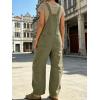 image:imageCHARTOU Y2k Barrel Jeans Overalls Womens Boyfriend Denim Jumpsuit Cargo Patchwork Baggy Jeans Cropped PantsArmy Green