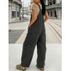image:imageCHARTOU Y2k Barrel Jeans Overalls Womens Boyfriend Denim Jumpsuit Cargo Patchwork Baggy Jeans Cropped PantsBlack