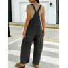 image:imageCHARTOU Y2k Barrel Jeans Overalls Womens Boyfriend Denim Jumpsuit Cargo Patchwork Baggy Jeans Cropped PantsBlack