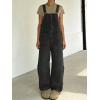 image:imageCHARTOU Y2k Barrel Jeans Overalls Womens Boyfriend Denim Jumpsuit Cargo Patchwork Baggy Jeans Cropped PantsBlack