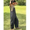 image:imageCHARTOU Y2k Barrel Jeans Overalls Womens Boyfriend Denim Jumpsuit Cargo Patchwork Baggy Jeans Cropped PantsBlack
