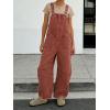 image:imageCHARTOU Y2k Barrel Jeans Overalls Womens Boyfriend Denim Jumpsuit Cargo Patchwork Baggy Jeans Cropped PantsRed