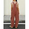image:imageCHARTOU Y2k Barrel Jeans Overalls Womens Boyfriend Denim Jumpsuit Cargo Patchwork Baggy Jeans Cropped PantsRed