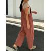 image:imageCHARTOU Y2k Barrel Jeans Overalls Womens Boyfriend Denim Jumpsuit Cargo Patchwork Baggy Jeans Cropped PantsRed