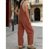 image:imageCHARTOU Y2k Barrel Jeans Overalls Womens Boyfriend Denim Jumpsuit Cargo Patchwork Baggy Jeans Cropped PantsRed