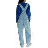 image:imageCHARTOU Y2k Polka Dot Barrel Jeans Overalls for Women Baggy Denim Jumpsuit Cargo Wide Leg Pants with PocketsBlue
