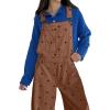 image:imageCHARTOU Y2k Polka Dot Barrel Jeans Overalls for Women Baggy Denim Jumpsuit Cargo Wide Leg Pants with PocketsCaramel