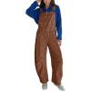 image:imageCHARTOU Y2k Polka Dot Barrel Jeans Overalls for Women Baggy Denim Jumpsuit Cargo Wide Leg Pants with PocketsCaramel