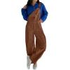 image:imageCHARTOU Y2k Polka Dot Barrel Jeans Overalls for Women Baggy Denim Jumpsuit Cargo Wide Leg Pants with PocketsCaramel