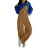 image:imageCHARTOU Y2k Polka Dot Barrel Jeans Overalls for Women Baggy Denim Jumpsuit Cargo Wide Leg Pants with PocketsKhaki