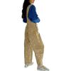 image:imageCHARTOU Y2k Polka Dot Barrel Jeans Overalls for Women Baggy Denim Jumpsuit Cargo Wide Leg Pants with PocketsLight Khaki
