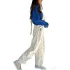 image:imageCHARTOU Y2k Polka Dot Barrel Jeans Overalls for Women Baggy Denim Jumpsuit Cargo Wide Leg Pants with PocketsPink